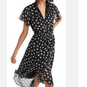 Madewell Amaryllis printed chiffon midi dress XS